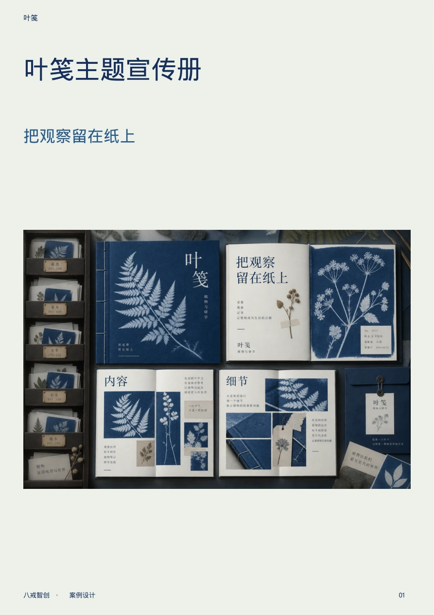叶笺主题宣传册