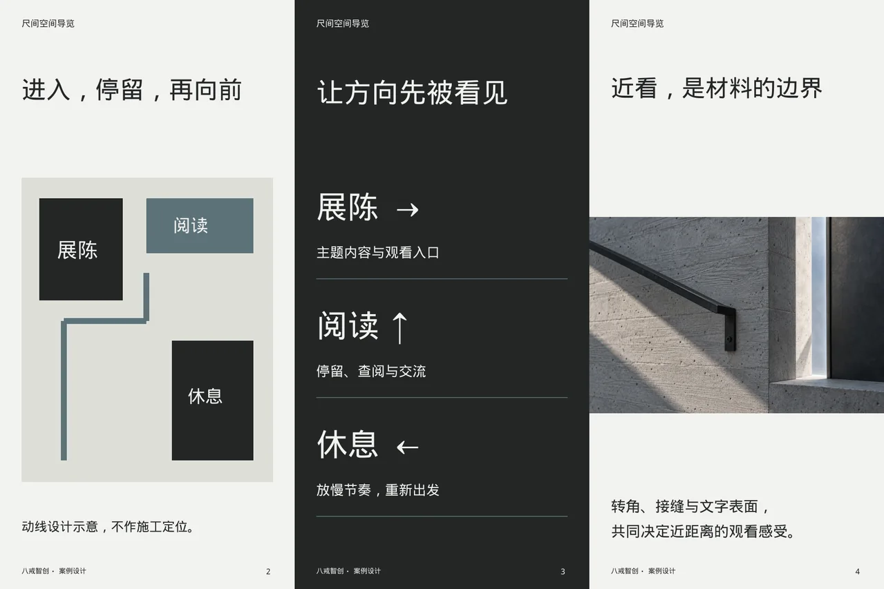 尺间空间导览 · 六面折页内侧展开