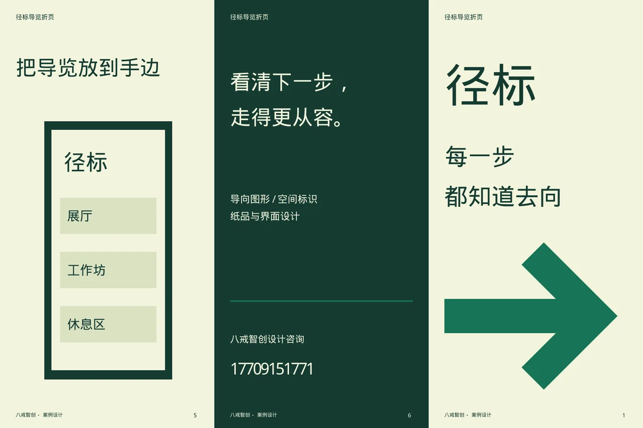 径标主题折页 · 六面折页外侧展开