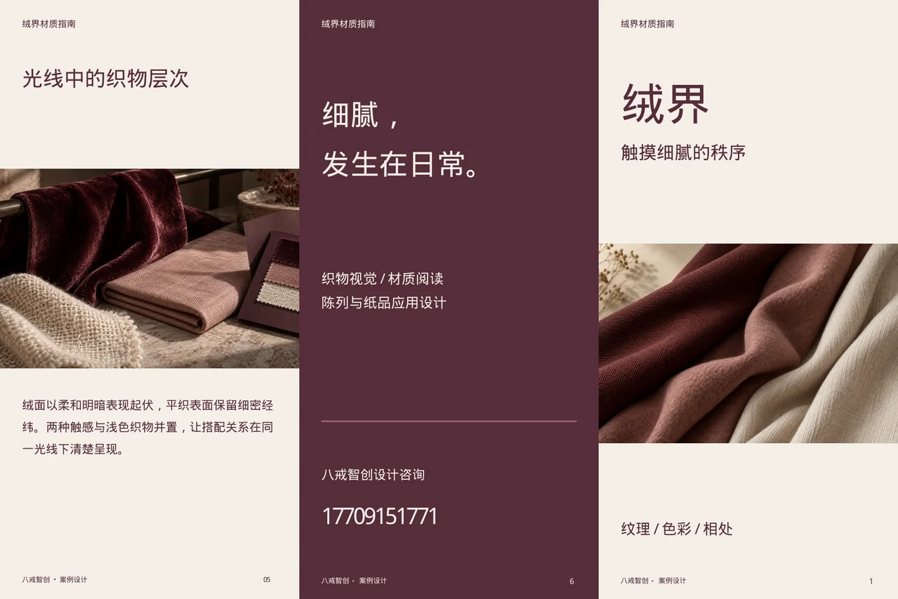 绒界材质指南 · 六面折页外侧展开