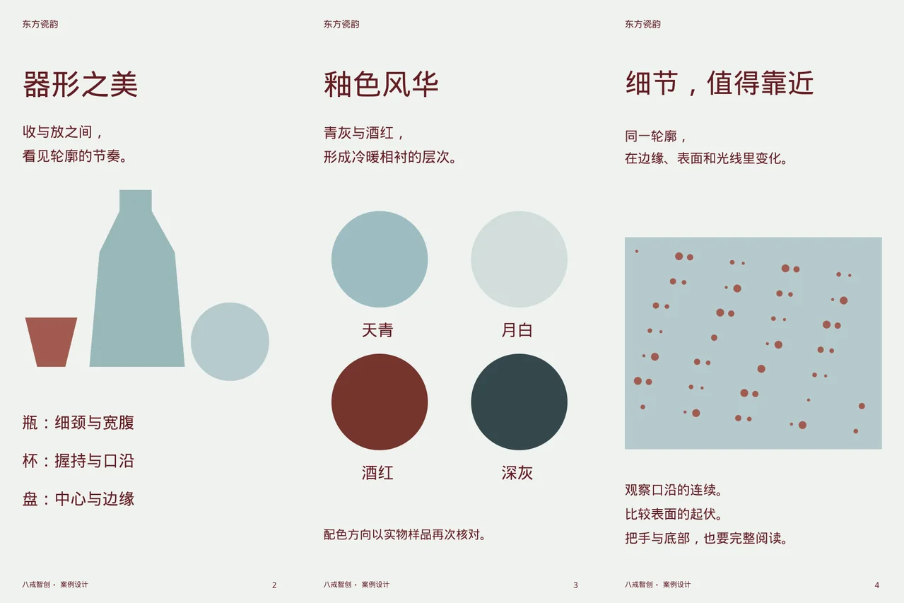 陶瓷产品折页 · 六面折页内侧展开
