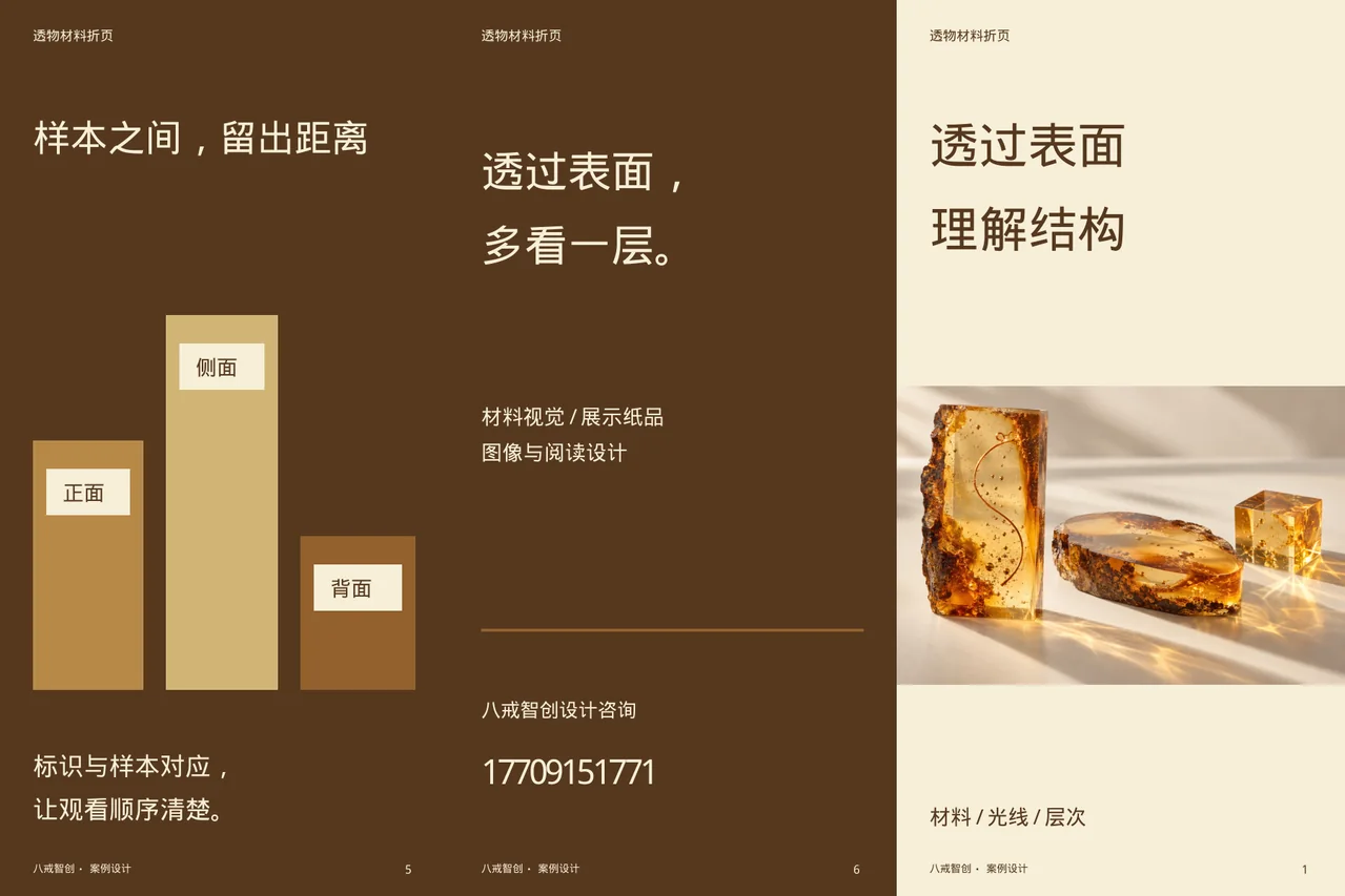透物主题折页 · 六面折页外侧展开